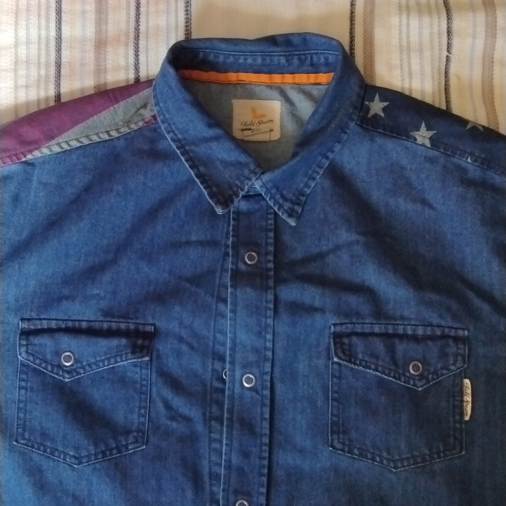 Denim button up American shirt